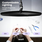 Pro 20-Inches LED Desk Lamp – CRI 95, 2200 Lumens, Dimmable & Adjustable Arm, Black