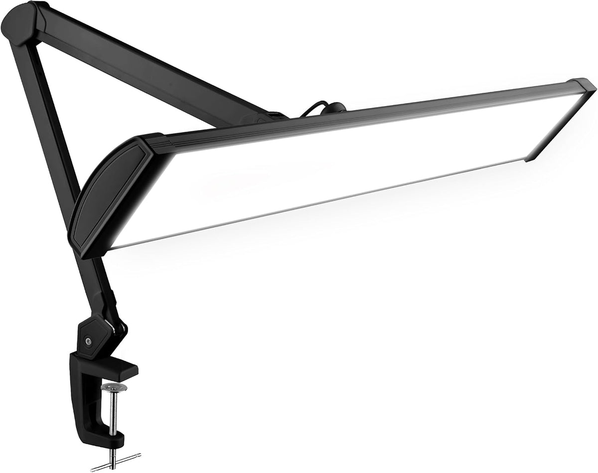 Pro 2300Lumens LED Desk Lamp, Clamp, CRI 95, 24-Inch Head, Black