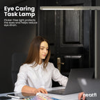 Lampe de bureau LED Premium 38", 5200 lumens – Lumière ultra-lumineuse, à pince, 40W, température de couleur 4000K, tête réglable – Idéale pour le bureau à domicile et l'étude – Grise