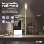 Lampe de bureau LED Premium 38", 5200 lumens – Lumière ultra-lumineuse, à pince, 40W, température de couleur 4000K, tête réglable – Idéale pour le bureau à domicile et l'étude – Grise