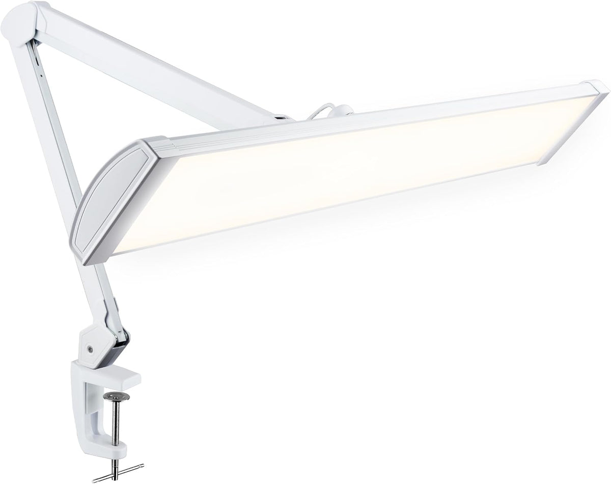 Pro 2300 Lumens LED Desk Lamp, Clamp, CRI 95, 24-Inch Head, CCT, White