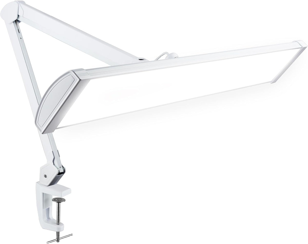 Pro 2300Lumens LED Desk Lamp, Clamp, CRI 95, 24-Inch Head, White