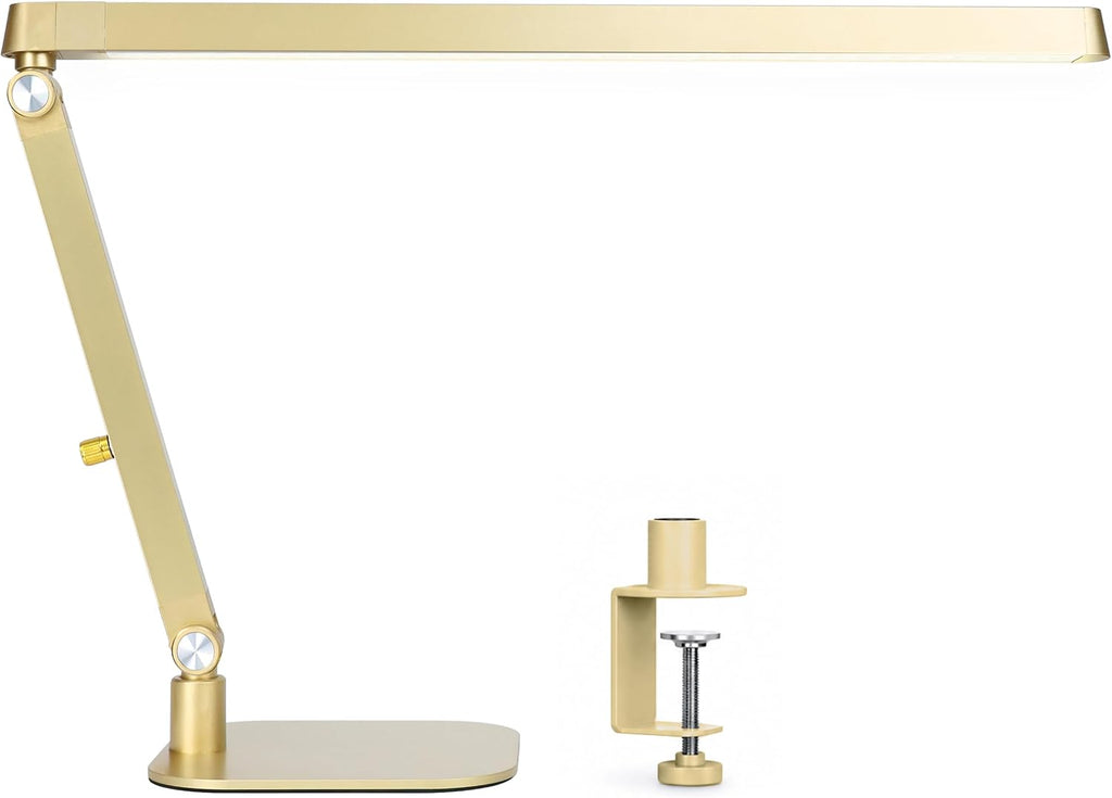 Professional Pro LED Task Lamp, 20W, CRI 95, Stepless Dimming, Gold
