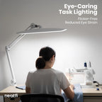 Pro Series 20" LED Desk Lamp – True Color Accuracy (CRI 95), 2200 Lumens, White (Good-as-New)