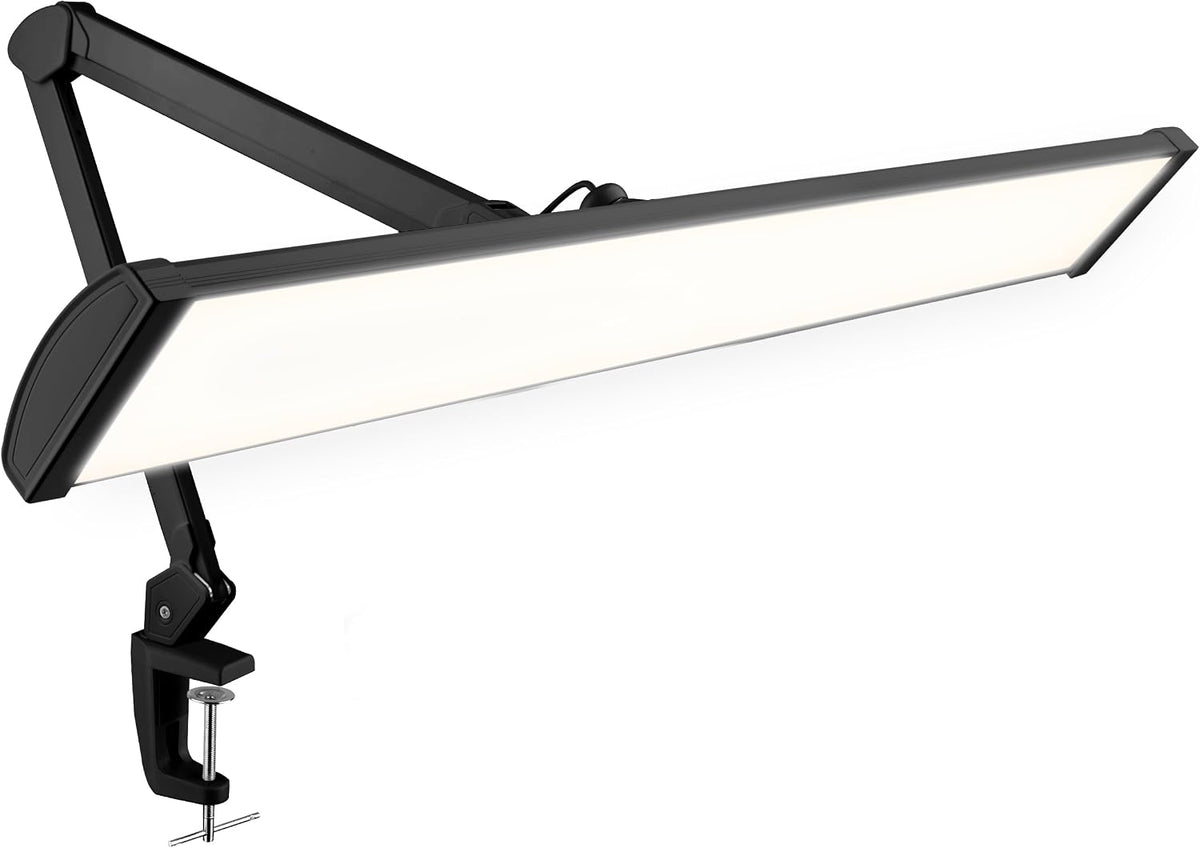 Pro 4500 Lumens 50W LED Desk Lamp with Clamp, CRI 95, CCT, Black