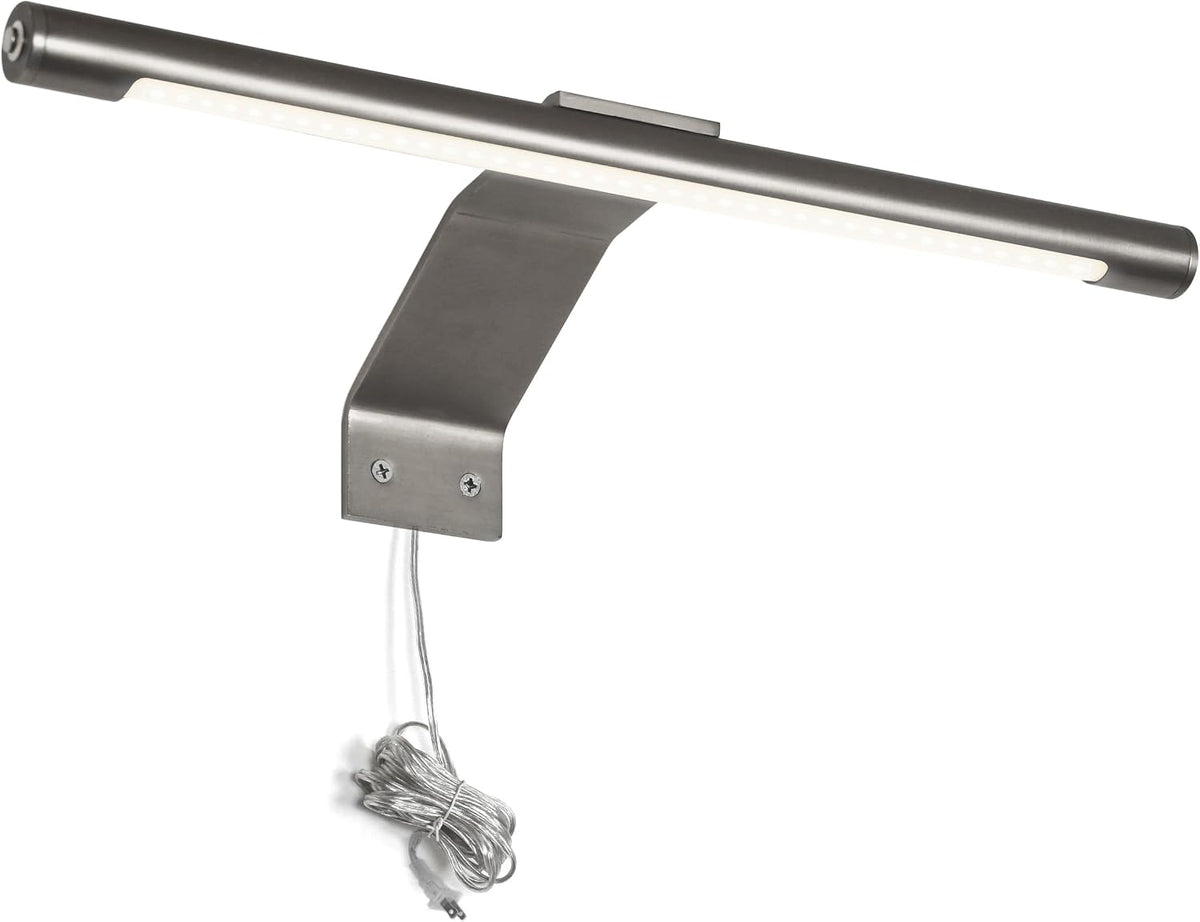 17" Dimmable LED Picture Light, Plug-In, 3 Color Modes, Silver