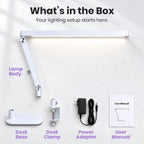 Professional Pro LED Task Lamp, 20W, CRI 95, Stepless Dimming, White