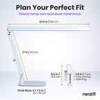 Professional Pro LED Task Lamp, 20W, CRI 95, Stepless Dimming, White