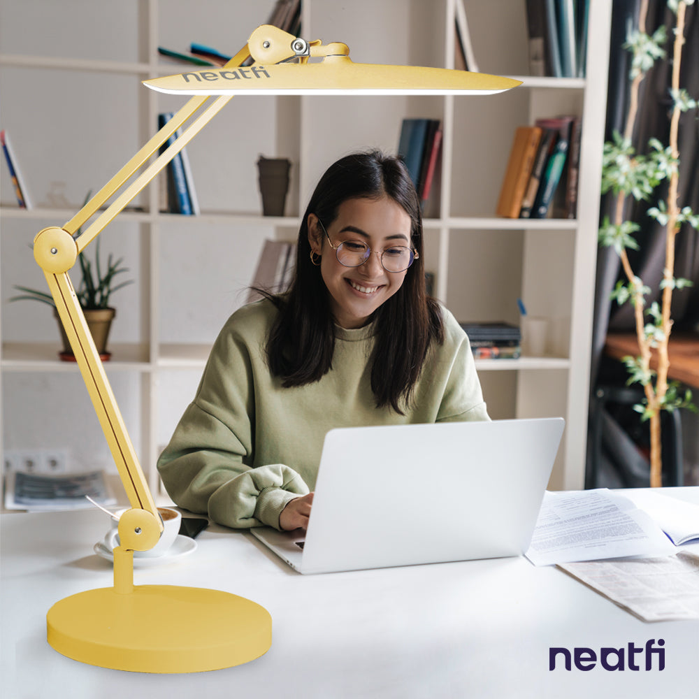 9.84" Weighted Round Base – Sturdy Replacement Lamp Base for Desk & Magnifying Lamps, Gold
