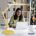 9.84" Weighted Round Base – Sturdy Replacement Lamp Base for Desk & Magnifying Lamps, Gold