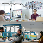 44" Pro LED Desk Lamp with Clamp – 3000 Lumens, CRI 95, Dimmable, 3 Color Modes, Silver