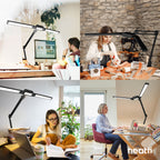 41" Pro LED Task Lamp with Clamp – 3000 Lumens, CRI 95, Dimmable, 3 Color Modes, Black