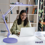 9.84" Weighted Round Base – Sturdy Replacement Lamp Base for Desk & Magnifying Lamps, Lavender