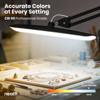 Pro 2200 Lumens LED Desk Lamp – CRI 95, CCT, 20-Inches Wide Dimmable Light, Black