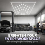 42,240 Lumens 384W, Layered Arrows LED Garage Light, Close-to-Ceiling, Cool White