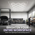 74,800 Lumens LED Garage Light, 23 Diamond Grids, Close-to-Ceiling, Cool White