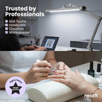 3500 Lumens LED Desk Lamp with Base – 26" Ultra-Wide, 3 Light Modes, Touch Control Light, Silver
