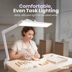 Pro 2300Lumens LED Desk Lamp, Clamp, CRI 95, 24-Inch Head, White