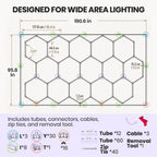 15-Hex LED Garage Light – 60,720 Lumens, Dimmable, Cool White