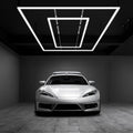 2-Rectangle LED Garage Light – 35,200 Lumens, Dimmable for Shops & Gyms, Hanging/Suspended, Cool White