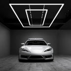2-Rectangle LED Garage Light – 35,200 Lumens, Dimmable for Shops & Gyms, Hanging/Suspended, Cool White