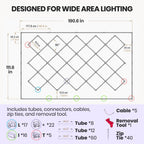 74,800 Lumens LED Garage Light, 23 Diamond Grids, Close-to-Ceiling, Cool White