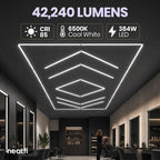 42,240 Lumens 384W, Layered Arrows LED Garage Light, Close-to-Ceiling, Cool White