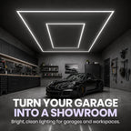 2-Rectangle LED Garage Light – 35,200 Lumens, Dimmable for Shops & Gyms, Hanging/Suspended, Cool White