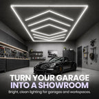 42,240 Lumens 384W, Layered Arrows LED Garage Light, Close-to-Ceiling, Cool White