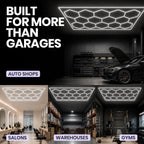 15-Hex LED Garage Light – 60,720 Lumens, Dimmable, Cool White