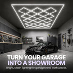 74,800 Lumens LED Garage Light, 23 Diamond Grids, Close-to-Ceiling, Cool White