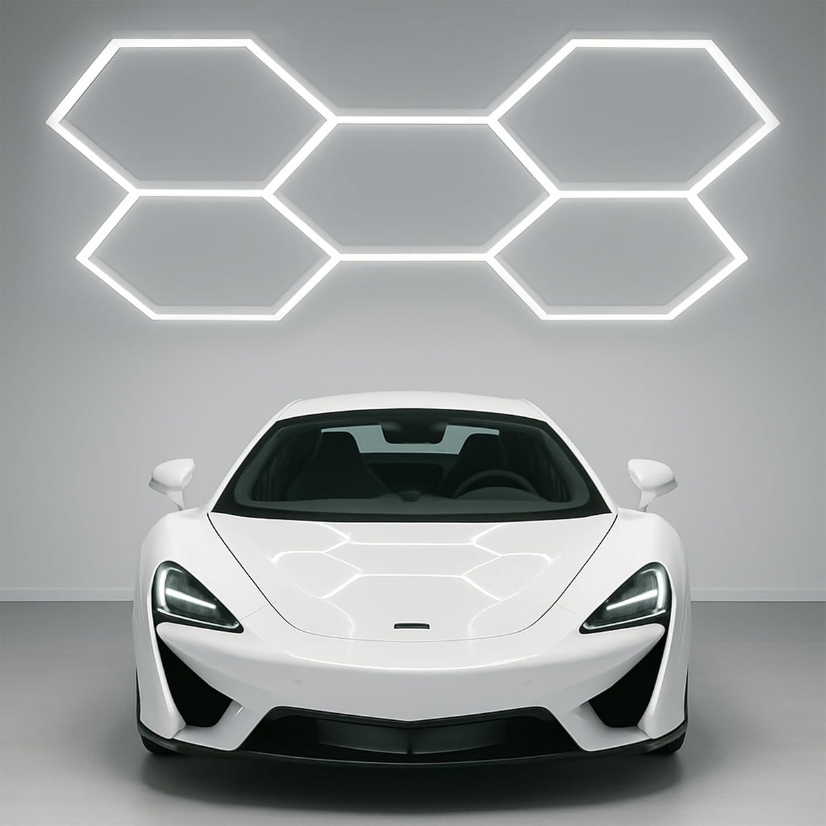 5 Hex 4,400 Lumens LED Ceiling Light – IP54 Rated Shop Lighting for Salons & AutoShops, Cool White