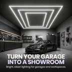 52,800 Lumens Dimmable LED Garage Light, 3 Rectangles, Close-to-Ceiling, Cool White