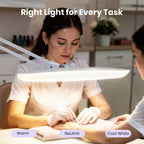 Pro 2200 Lumens LED Desk Lamp – CRI 95, CCT, 20-Inches Wide Dimmable Light, White