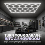 15-Hex LED Garage Light – 60,720 Lumens, Dimmable, Cool White