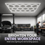 15-Hex LED Garage Light – 60,720 Lumens, Dimmable, Cool White