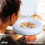 LED Magnifying Lamp with Clamp, 5 Diopter, Dimmable - White