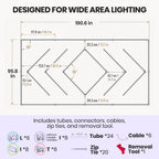 42,240 Lumens 384W, Layered Arrows LED Garage Light, Close-to-Ceiling, Cool White