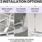 15-Hex LED Garage Light – 60,720 Lumens, Dimmable, Cool White