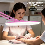 Pro Series 20” LED Desk Lamp – True Color Accuracy (CRI 95), 2200 Lumens, Dimmable & Adjustable Arm, Pink