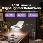 Bifocals Pro LED Magnifying Floor Lamp, 1200 Lumens, CRI 95, 7-Inch, White