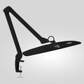 1600 Lumens LED Desk Lamp with Clamp – 22" Wide Shade, Adjustable & Non-polar Dimming Light, Black