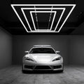 52,800 Lumens Dimmable LED Garage Light, 3 Rectangles, Close-to-Ceiling, Cool White