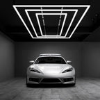 52,800 Lumens Dimmable LED Garage Light, 3 Rectangles, Close-to-Ceiling, Cool White