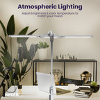 41" Pro LED Task Lamp with Clamp – 3000 Lumens, CRI 95, Dimmable, 3 Color Modes, Silver