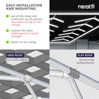 12-Arrow Shape Ultra-Bright LED Ceiling Light – 42,240 Lumens for Warehouses & Gyms