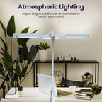 44" Pro LED Desk Lamp with Clamp – 3000 Lumens, CRI 95, Dimmable, 3 Color Modes, White