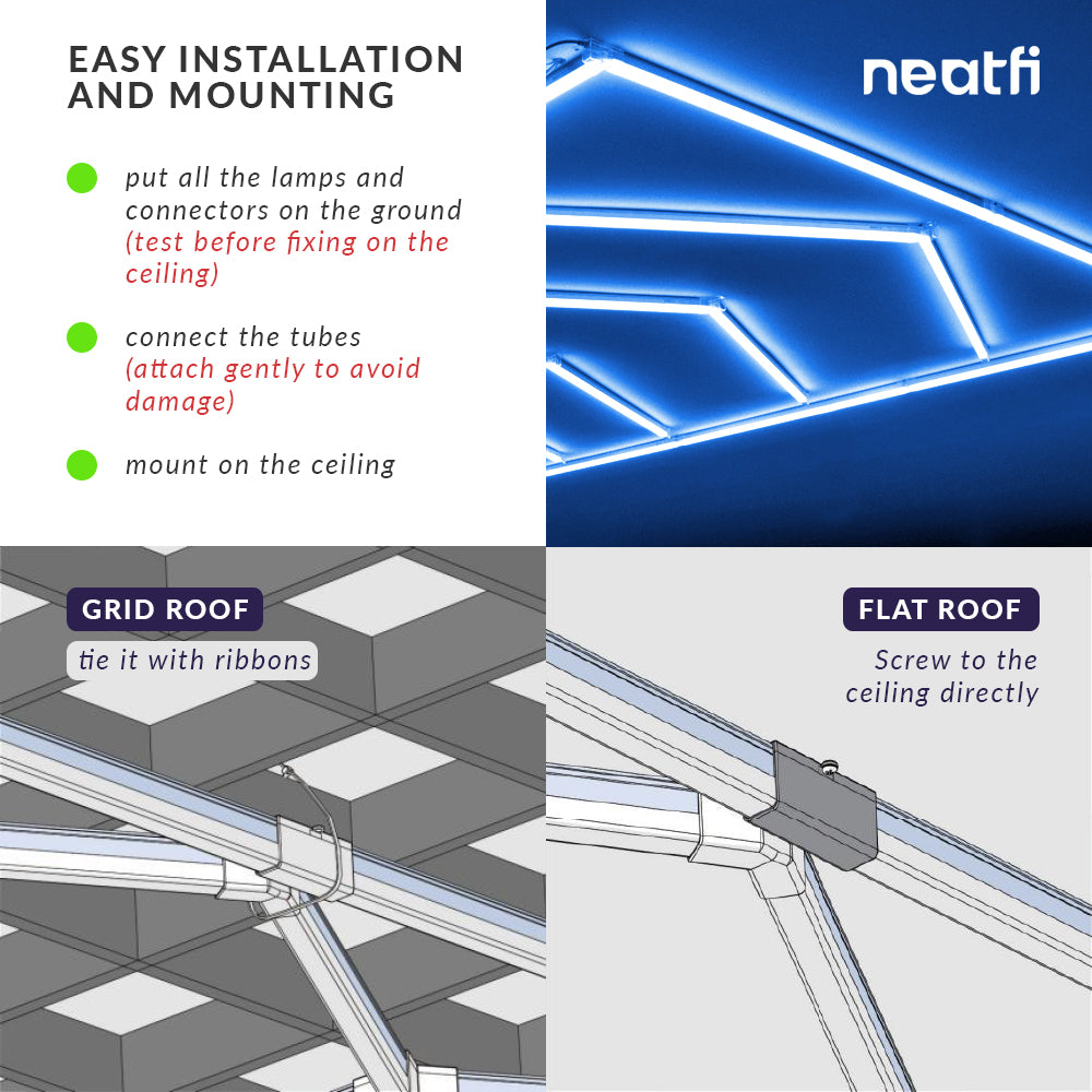 6-Arrow Shape Ultra-Bright LED Ceiling Light – 42,240 Lumens for Warehouses & Gyms, Blue