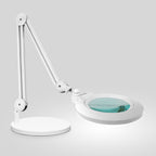 7” Wide Acrylic Lens LED Magnifying Lamp with Base – 1600 Lumens, Dimmable for Close Works, White