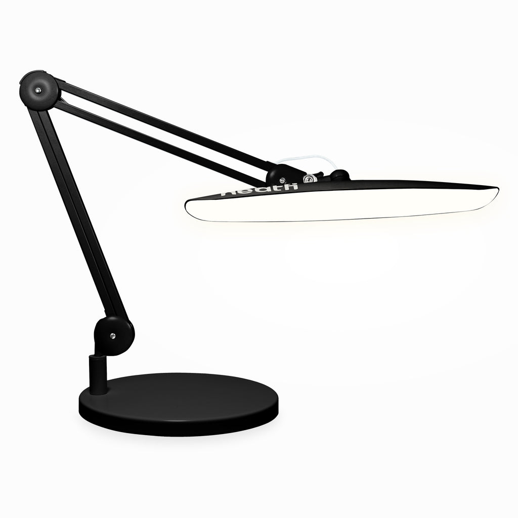 2200 Lumens LED Desk Lamp with Base – 20” Wide Shade, 3 Light Modes, Dimmable Task Light, Black
